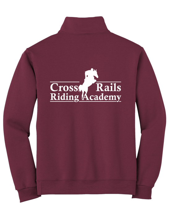 Cross Rails Riding Academy Unisex 1/4 Zip Sweater