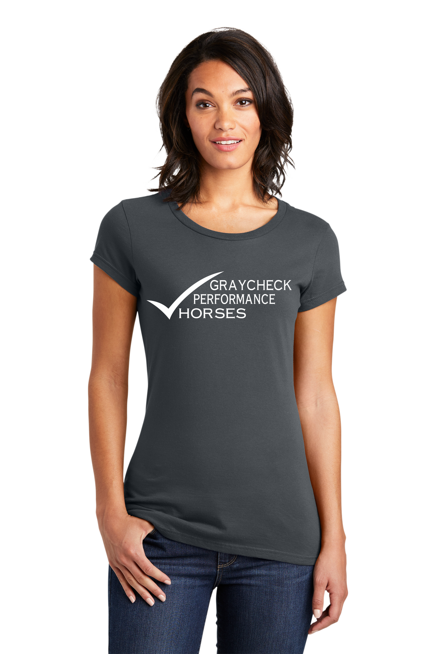Graycheck- Women's fitted Tee