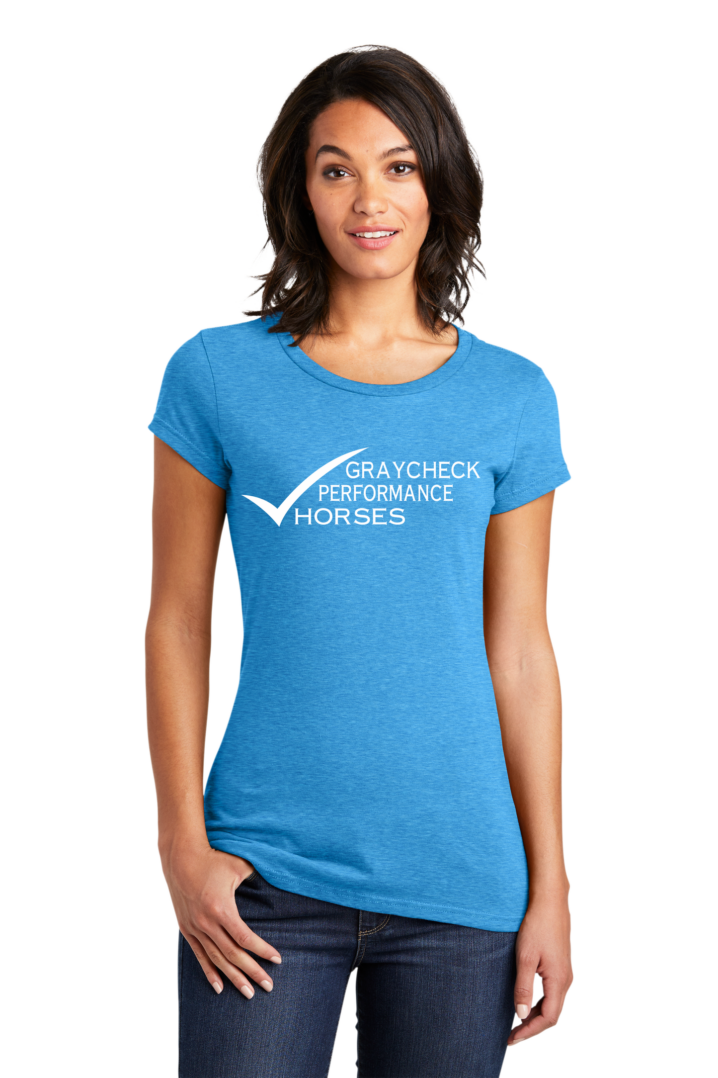 Graycheck- Women's fitted Tee