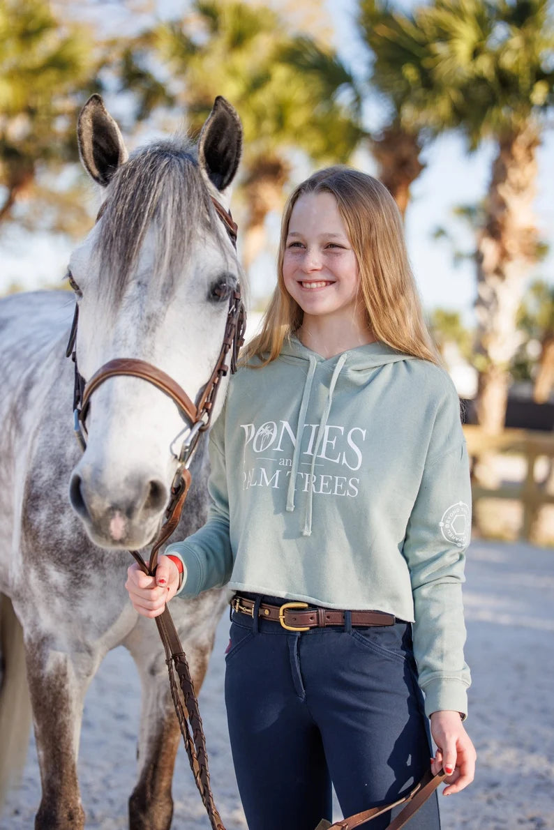 Ponies and Palm Trees cropped hoodies